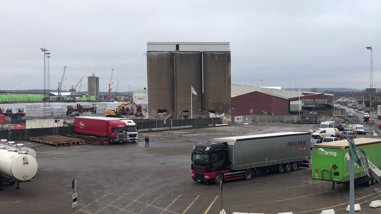 Rivning silos varbergs hamn