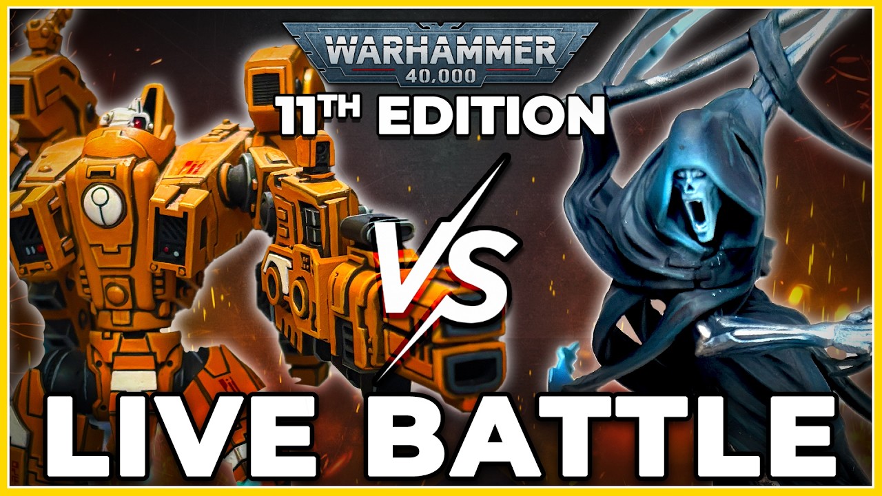 🔴Let's Play 11th Edition! | Necrons vs T'au Empire - Live #new40k Battle Report