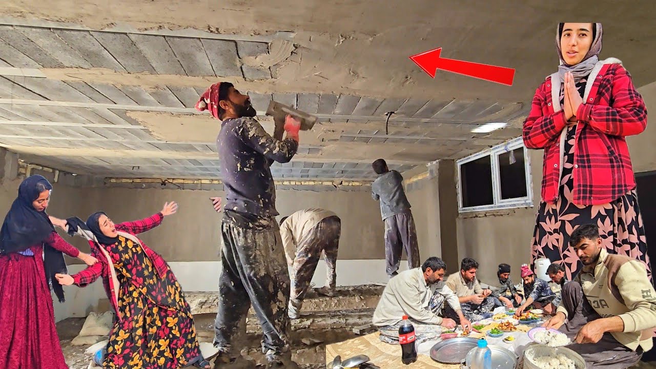 Tahereh's love and effort to plaster the house *The thrill of time and the anger of the second woman