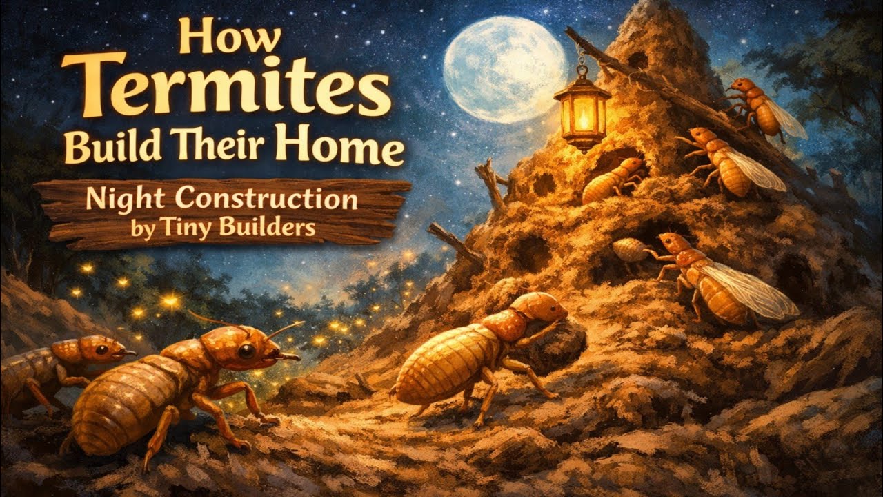How Termites Build Their Home | Night Construction by Tiny Builders.