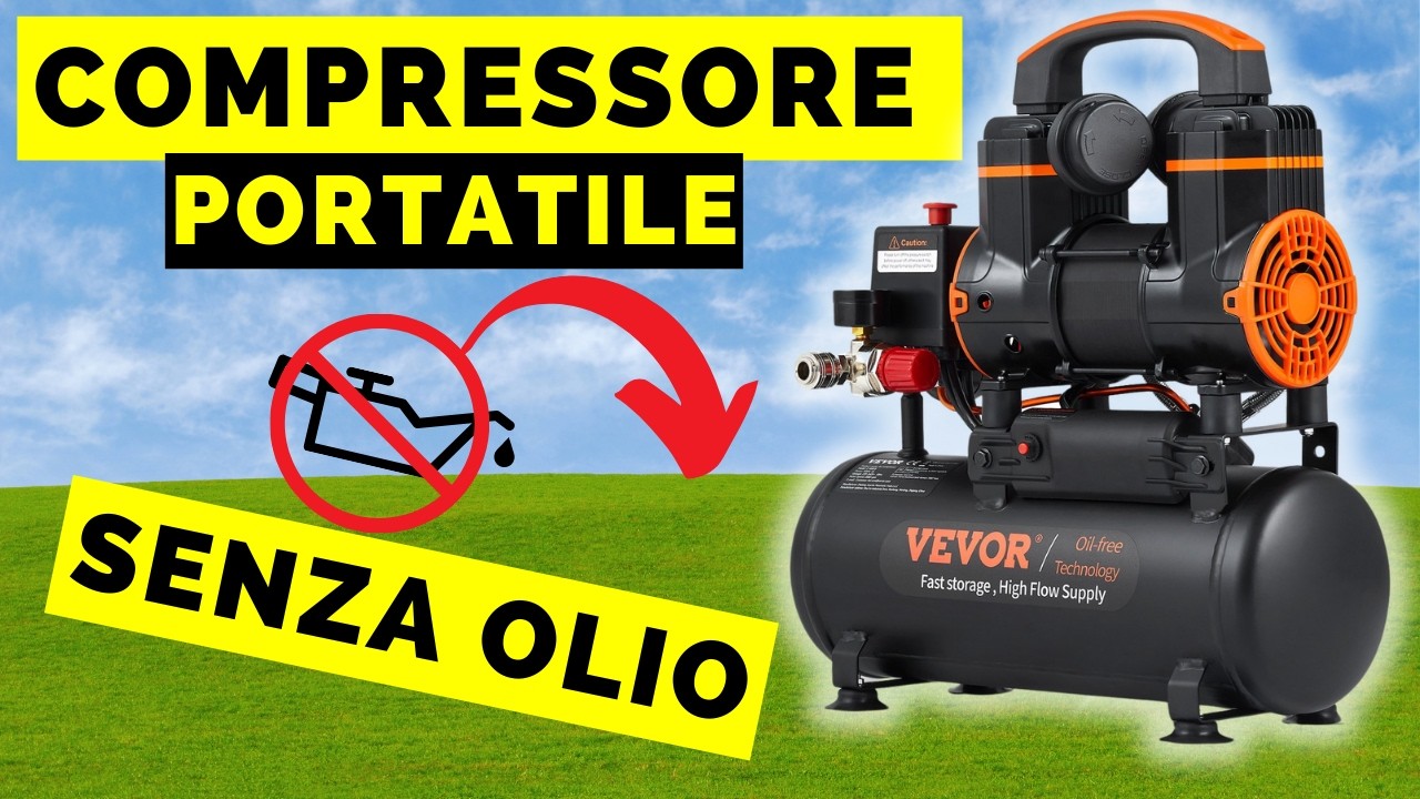 Compressore d'aria a secco e senza olio VEVOR - Unboxing e RECENSIONE