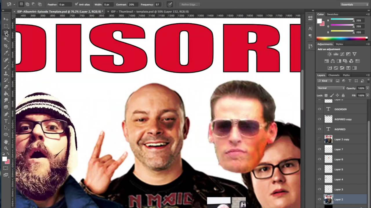 Photoshop Time Lapse for IDP256 Episode Art | Ray Taylor - Inspired Disorder