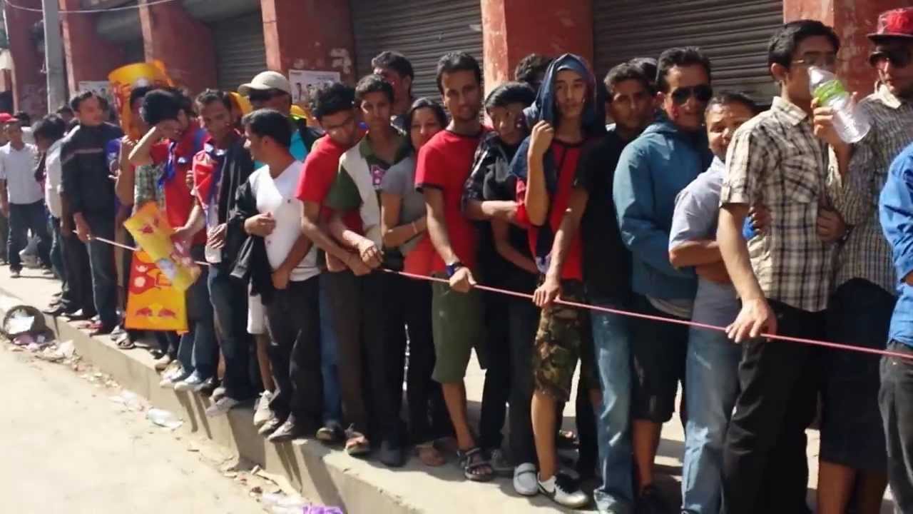Nepal Fans outside Dasrath Stadium: SAFF Championship 2013