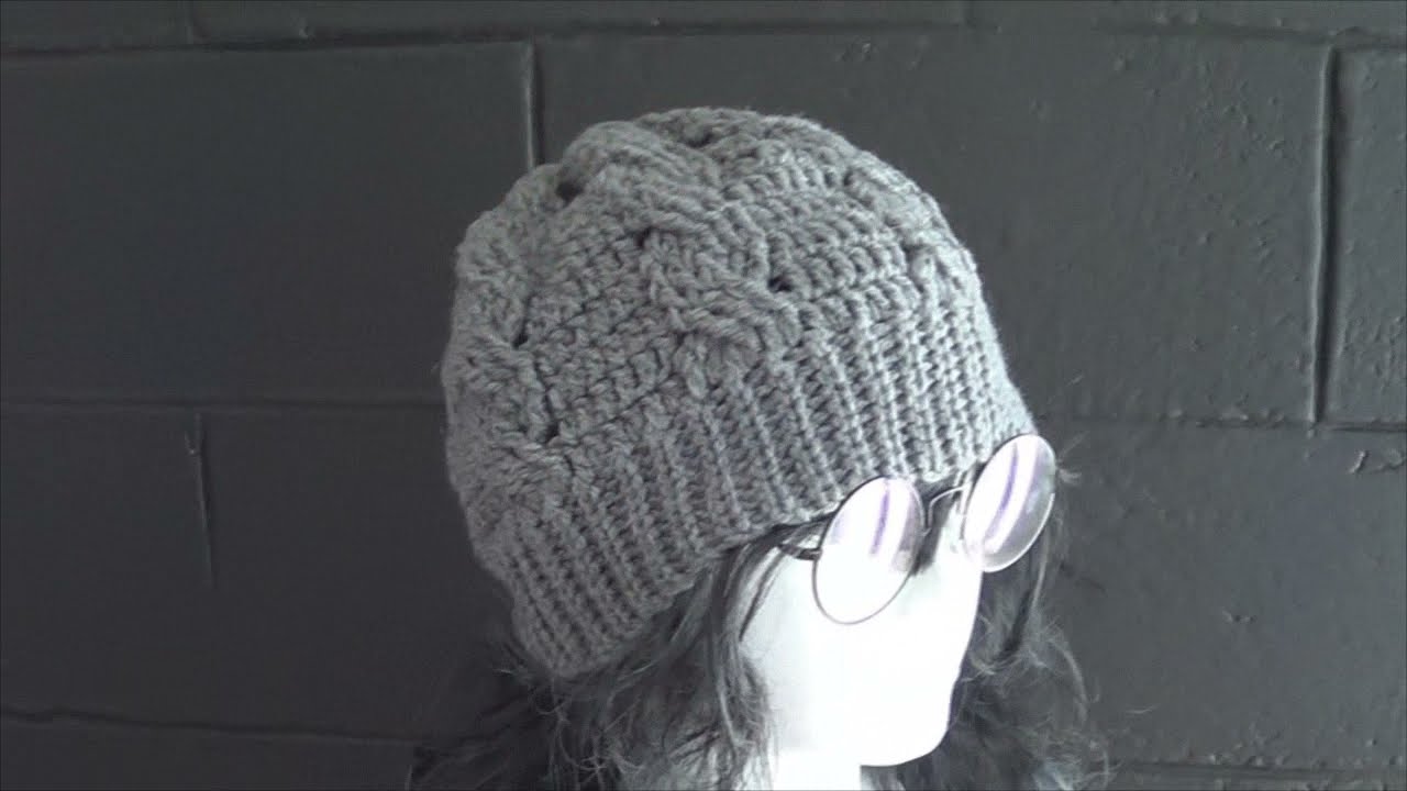 HERMOSO GORRO con TRENZAS tejido a CROCHET super FACIL