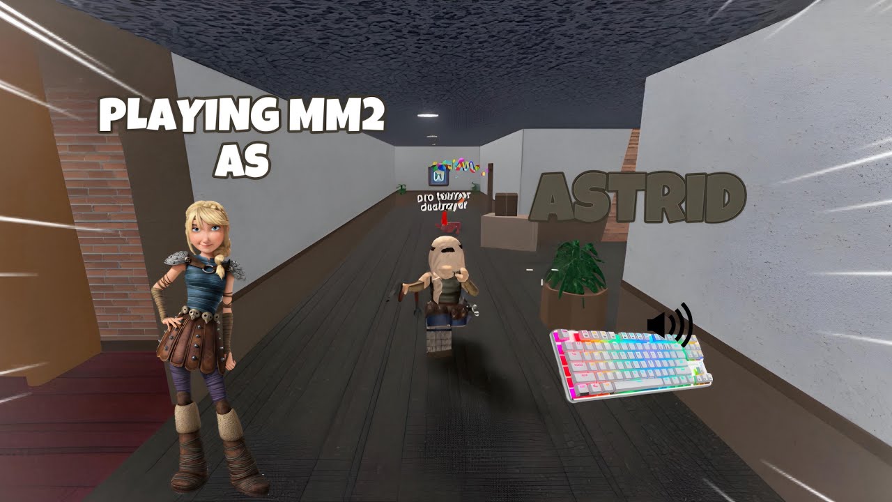 ASTRID DESTROYS TEAMERS IN MM2 + GAMEPLAY (KEYBOARD ASMR)