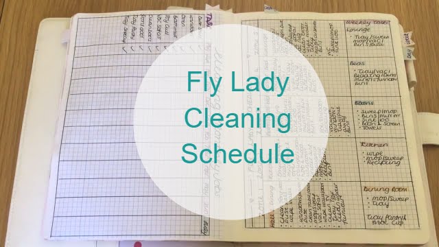 Cleaning Schedule following the Fly Lady Routine