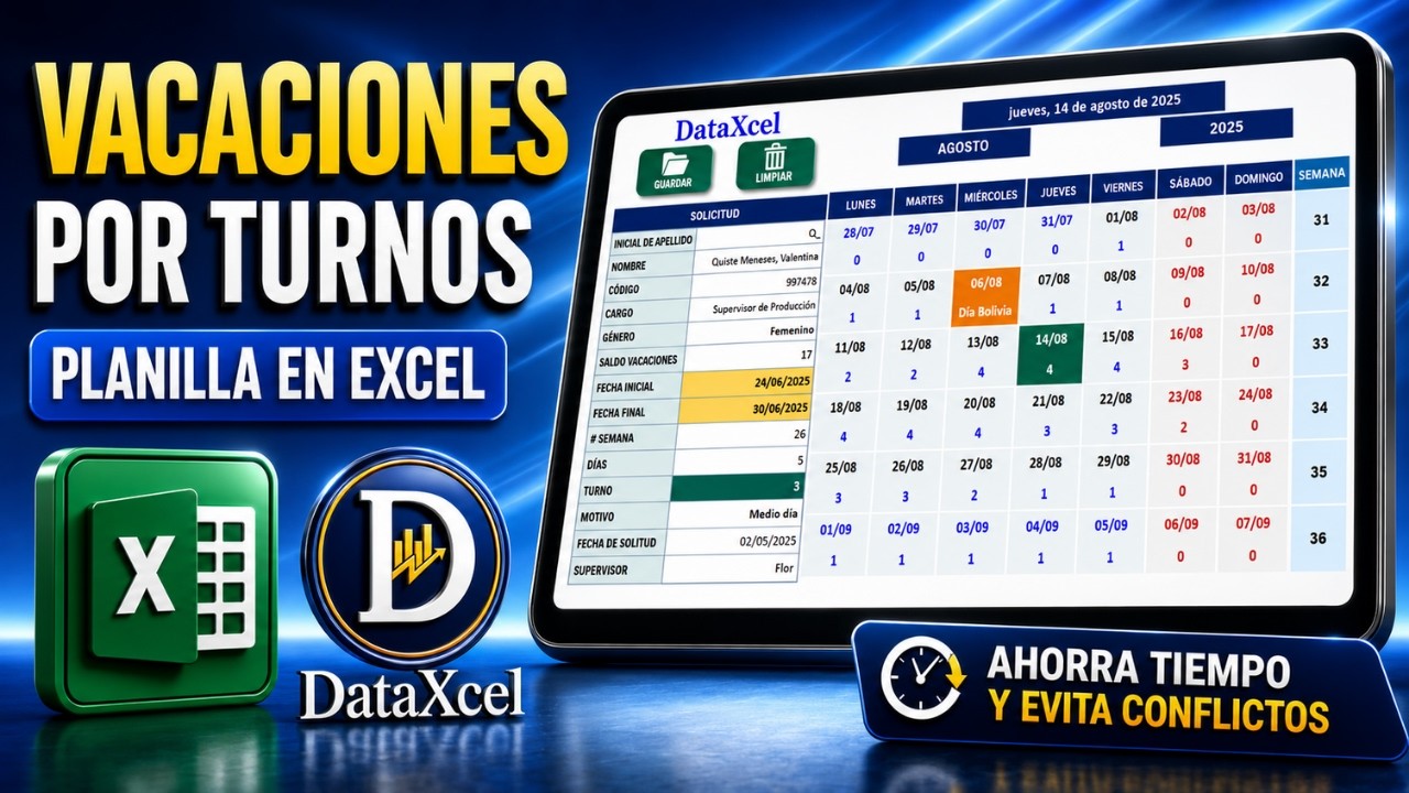📊 SISTEMA DE CONTROL DE VACACIONES POR TURNO | Planificación y Cobertura Operativa⚙️