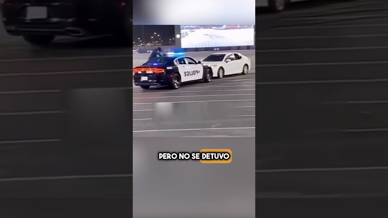 ¡Persecución ÉPICA! 🚓💥 Oficial se lanza al coche del fugitivo 