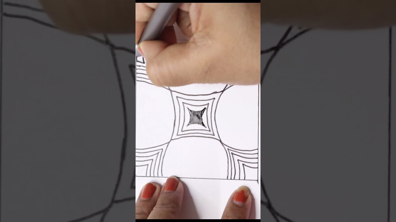 Tangle Art 27 Creative #Shorts #Artwork #Zentangle #Tangle #satisfy #Satisfying #drawning #draw