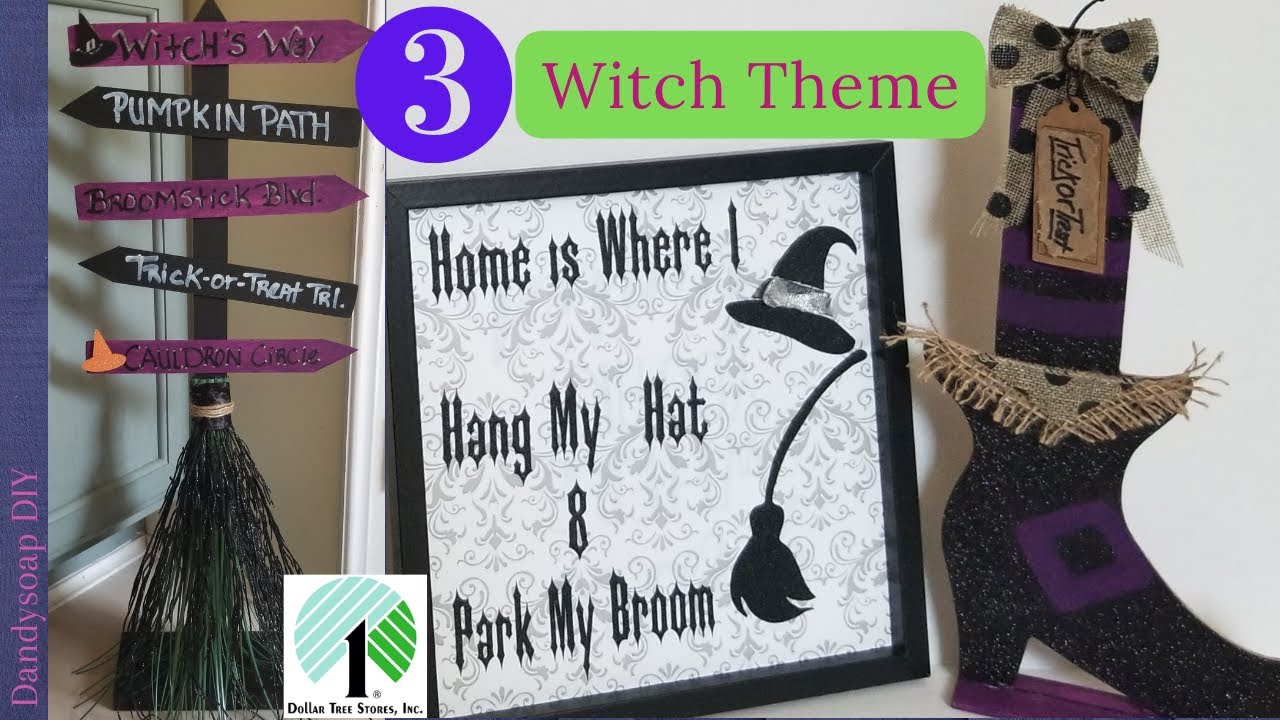 Dollar Tree DIY Witch Themed Halloween Decor - Make and sell