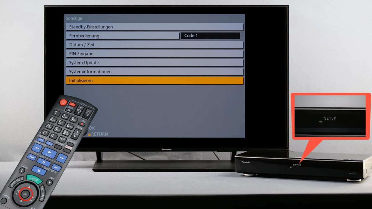 Reset beim Panasonic BluRay-Rekorder durchführen | Panasonic Support
