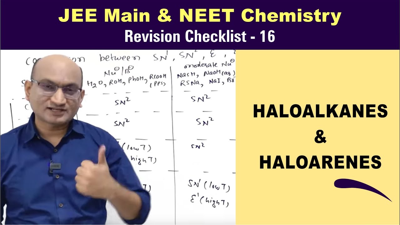 Alkyle Halides - Haloalkanes & Haloarenes | Revision Checklist 16 for JEE & NEET Chemistry