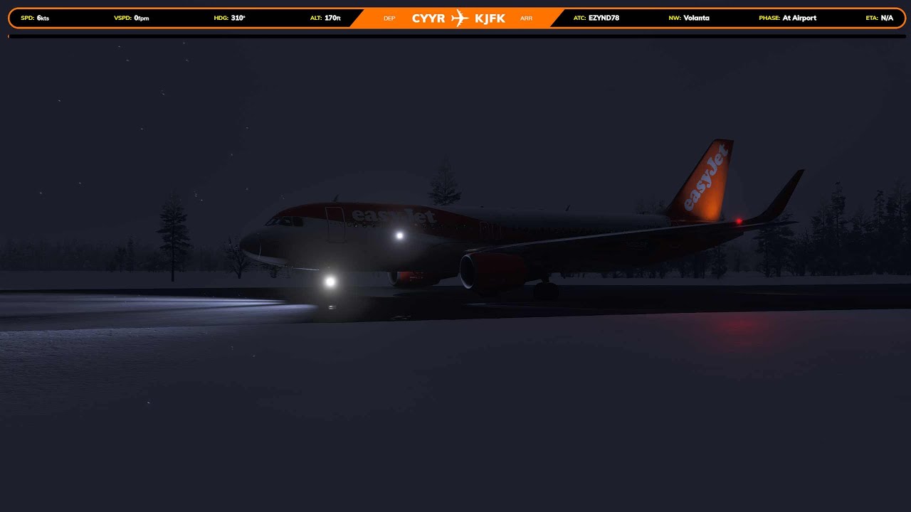 CYYR - KJFK  "EasyJet goes to America"  | Fullflight A320 Fenix Fs2024
