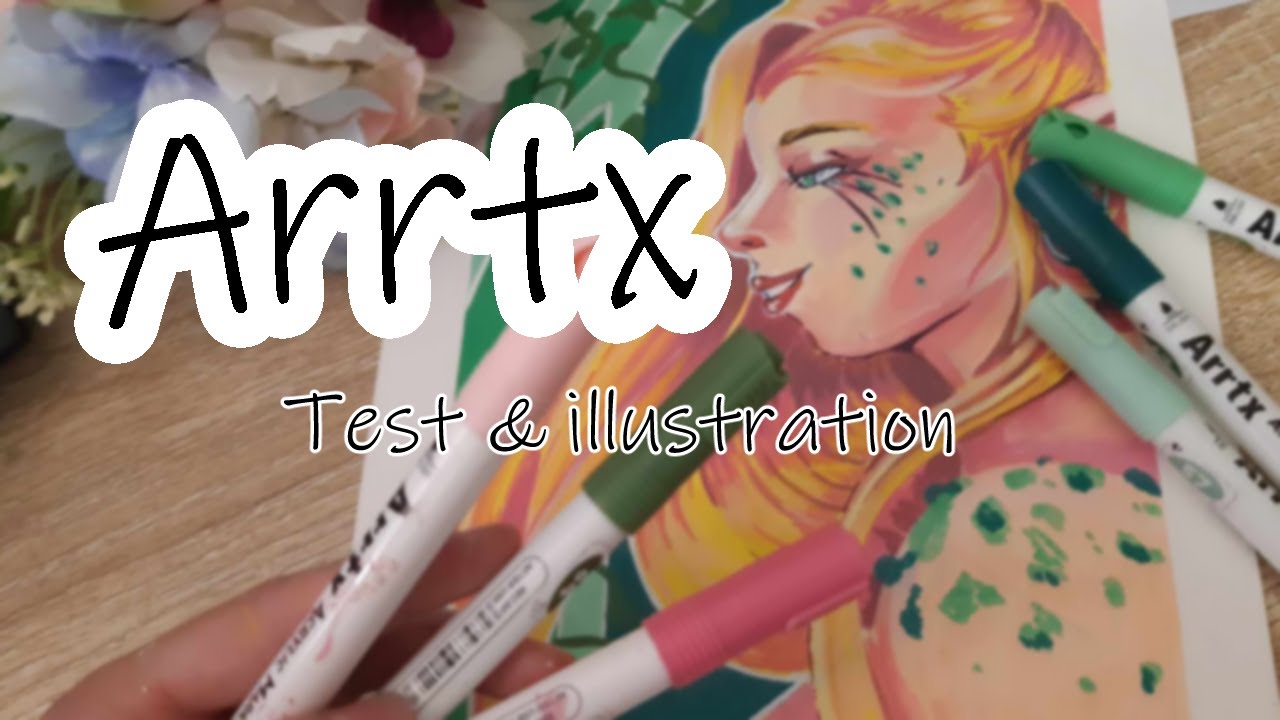 Je teste les feutres ARRTX | Processus d'illustration d'un portrait