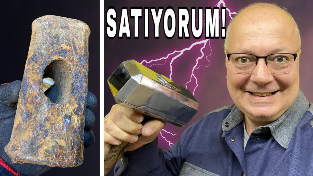 ESKİ BALYOZU THOR'UN ÇEKİCİNE DÖNÜŞTÜRDÜM - 40 TL’YE ALDIM, 750 TL’YE SATTIM #restorasyon