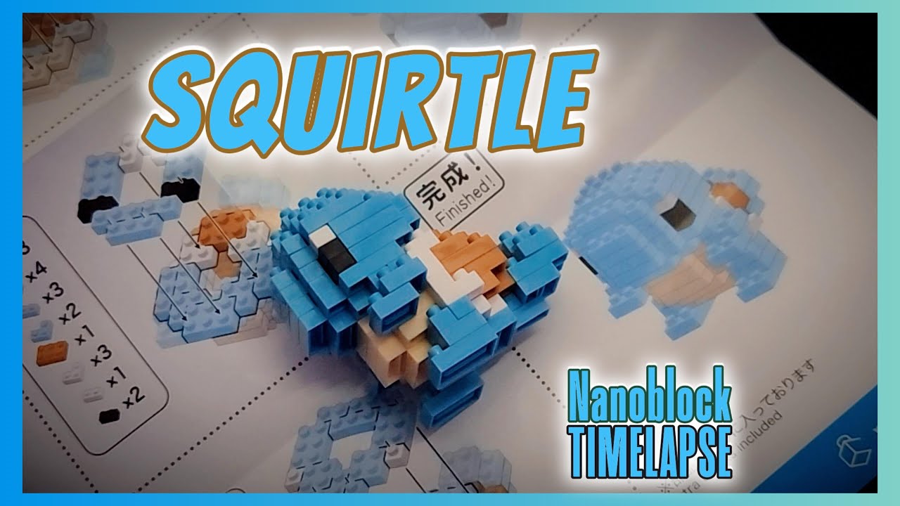 From 1 Block to Squirtle 🌊 | Satisfying ASMR Nanoblock Timelapse