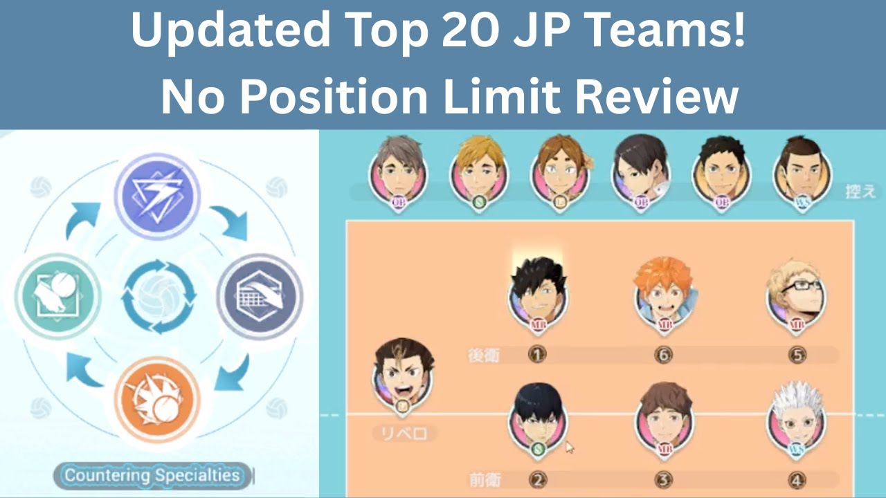 Updated Top 20 JP Teams! Did No Position Limit actually make any difference? - HAIKYU! FLY HIGH