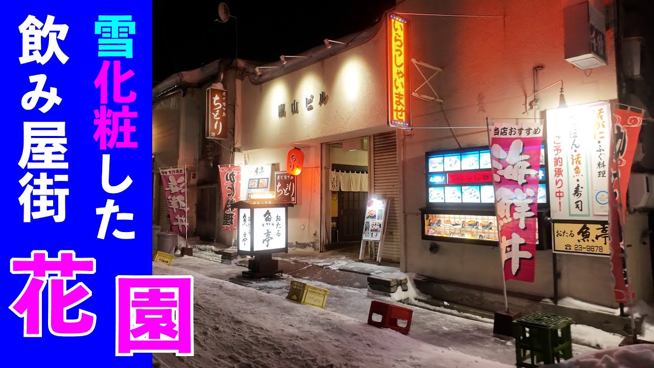 花園町の飲み屋街に潜入／厚化粧で色恋をする街がうっすら雪化粧した正月