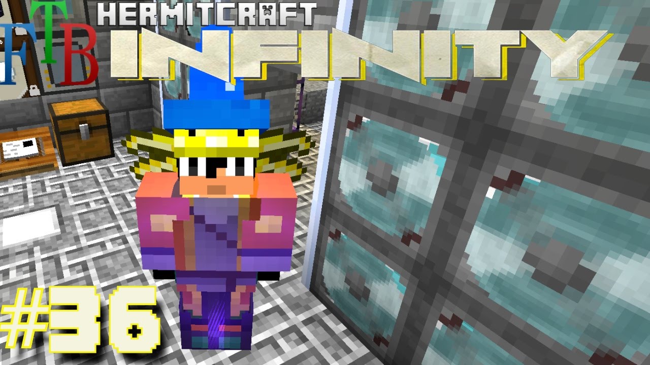 Minecraft Mods - FTB Infinity Ep. 36 - Hungry Node & Base Meltdown !!! ( HermitCraft )
