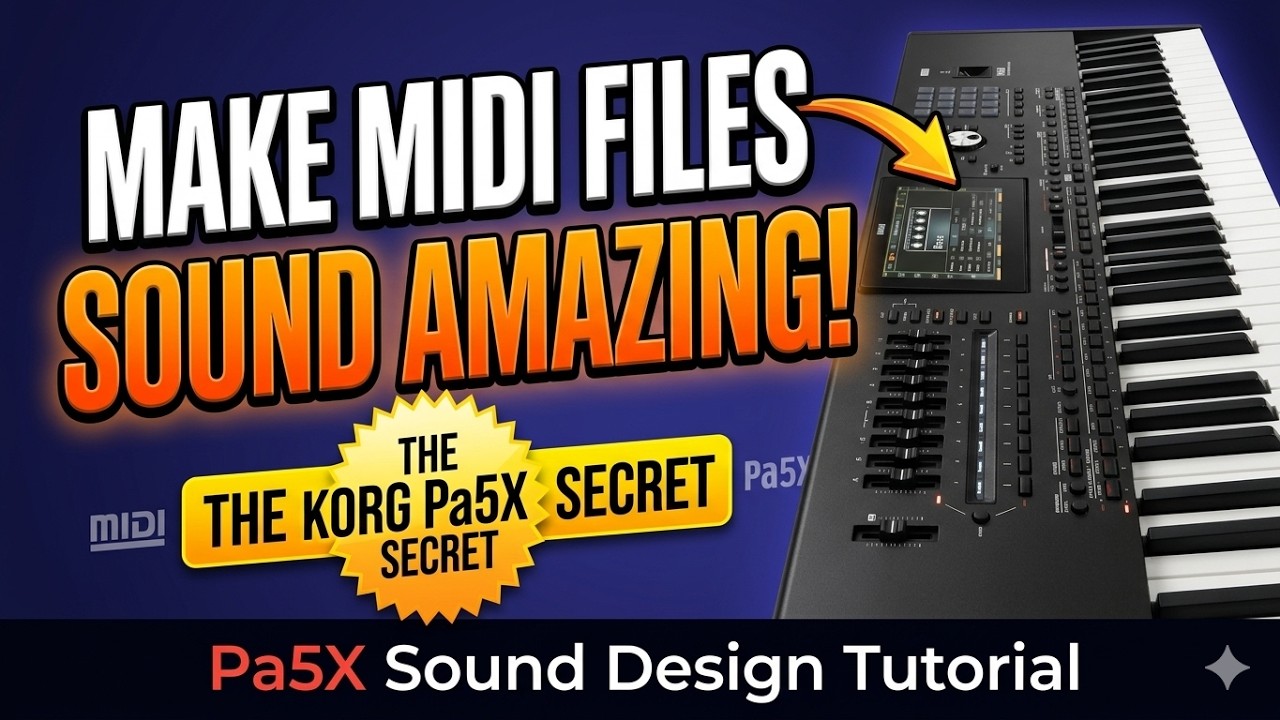 Korg Pa5X tutorial: midi files - revoicing and improving sound