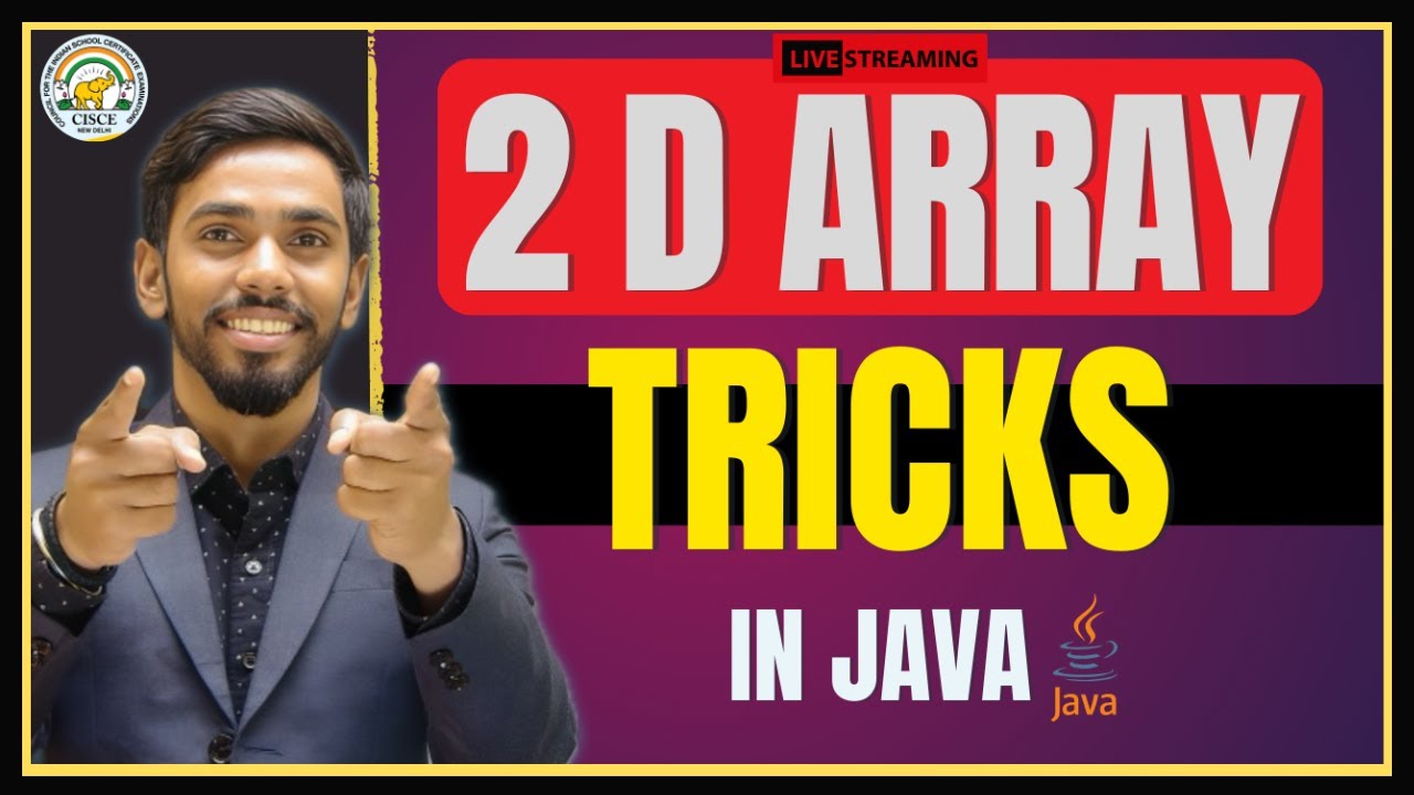 Double Dimensional Array in Java | 2D Array Computer Tricks | Computer Class 10 11 12 | Prateik Sir