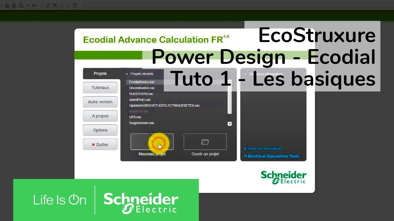 Tuto EcoStruxure Power Design - Ecodial : 1 - Les basiques | Schneider Electric France