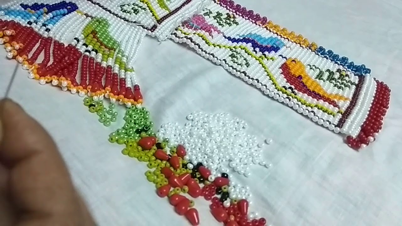 GUJARATI KHATLI TORAN ( PART 5) - the traditional bead work from gujarat.