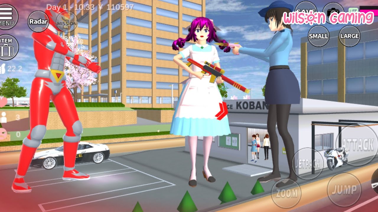 Polisi Sakura dan Takagi Jadi Raksasa Mau Naik Mobil 🤣😂 | Sakura Simulator | Game Wilson Gaming