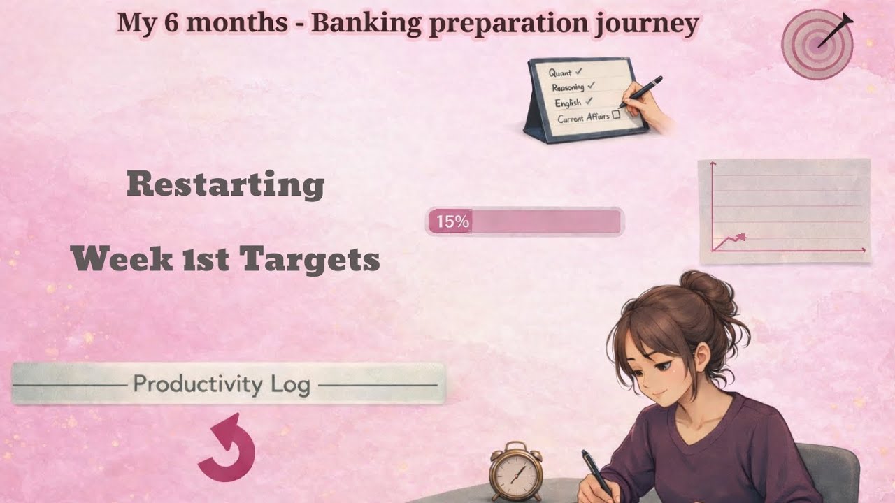 Restarting My Banking Preparation | Setting up Weekly Targets After a Break