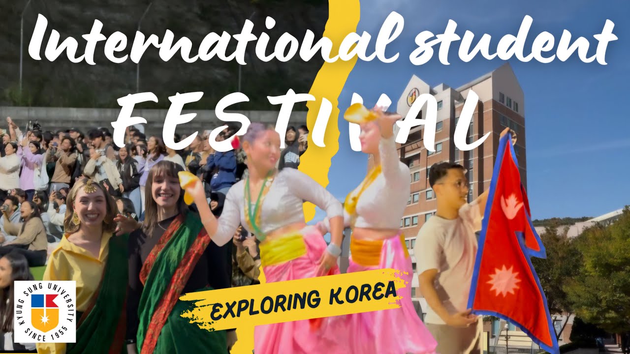 The beauty of international festival in Korean University 🎊 #KyungsungUniversity #festivalday