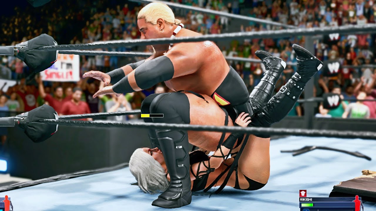 WWE 2k23: Rikishi vs Liv Morgan, intergender wrestling mixed match