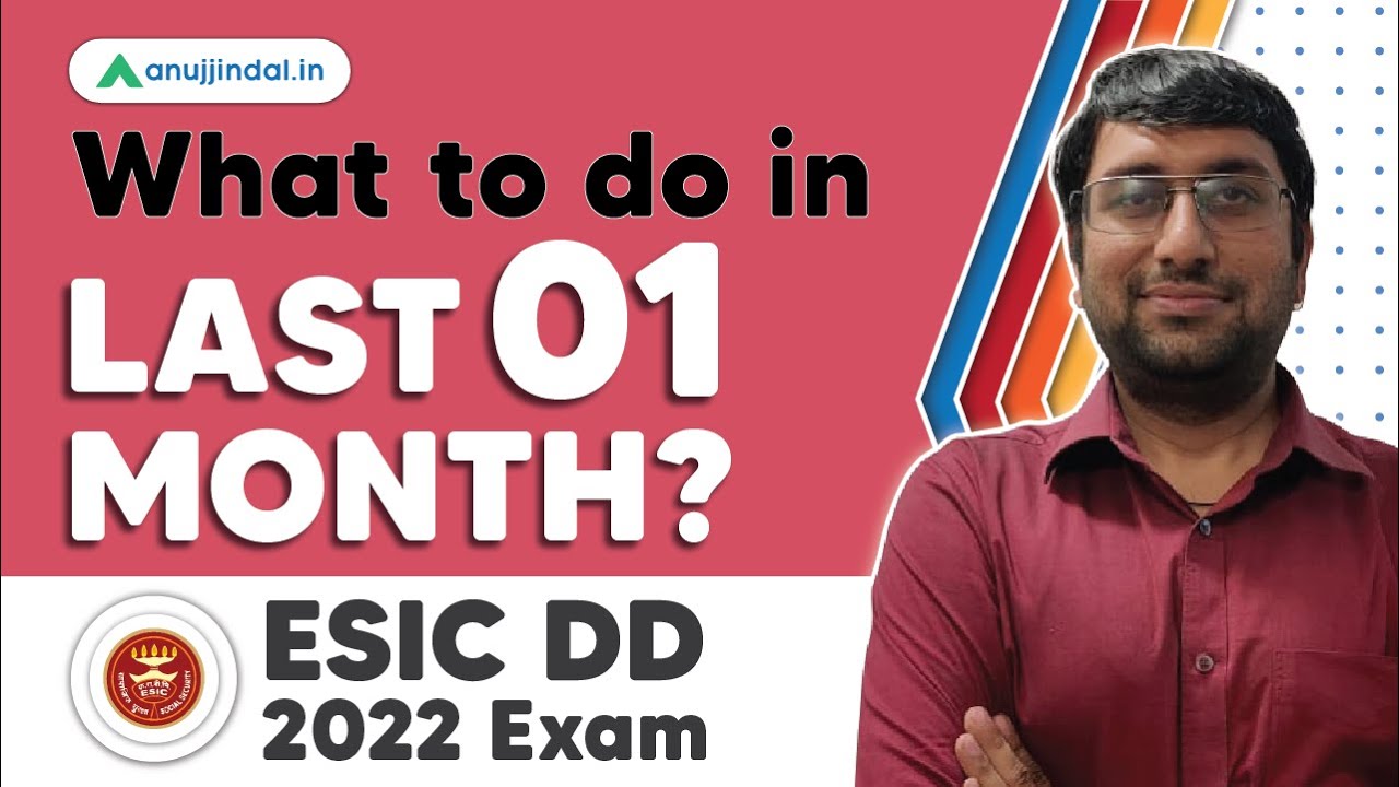 Last 1 Month Preparation Tips | ESIC Deputy Director | ESIC DD 2022 Exam