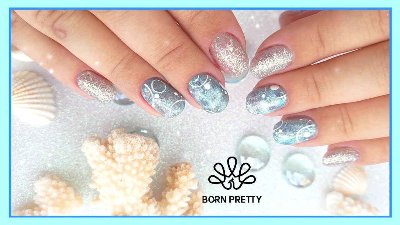 COPERTURA UNGHIE CON EXTENSION GEL Born Pretty  e NAIL ART Sea water effect @Born Pretty Official