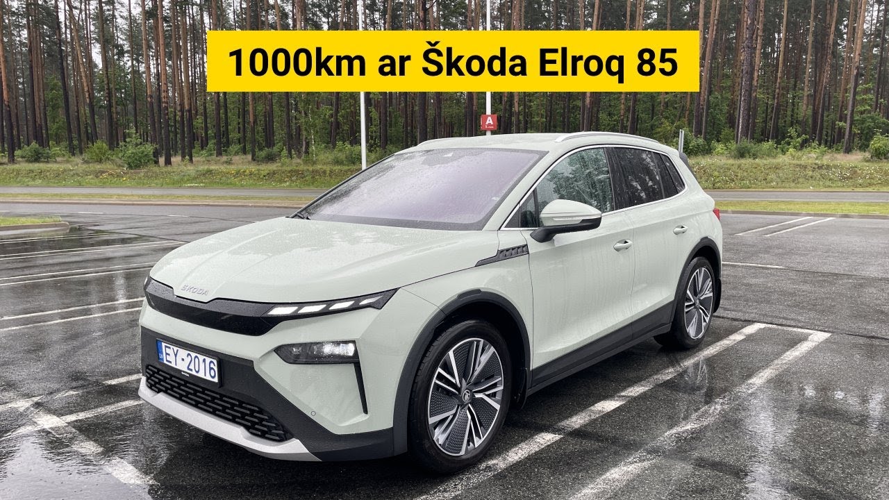 1000km brauciens ar Škoda Elroq 85 elektroauto