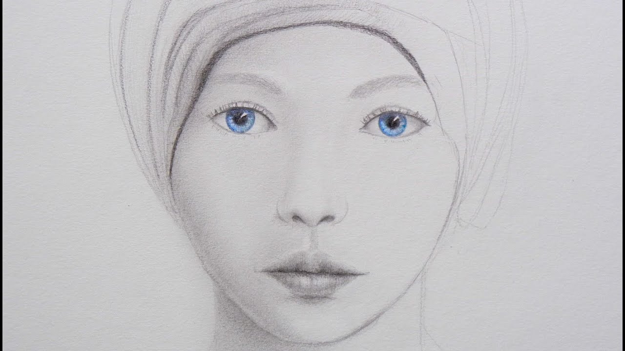 How to Draw a Face and Blue Eyes