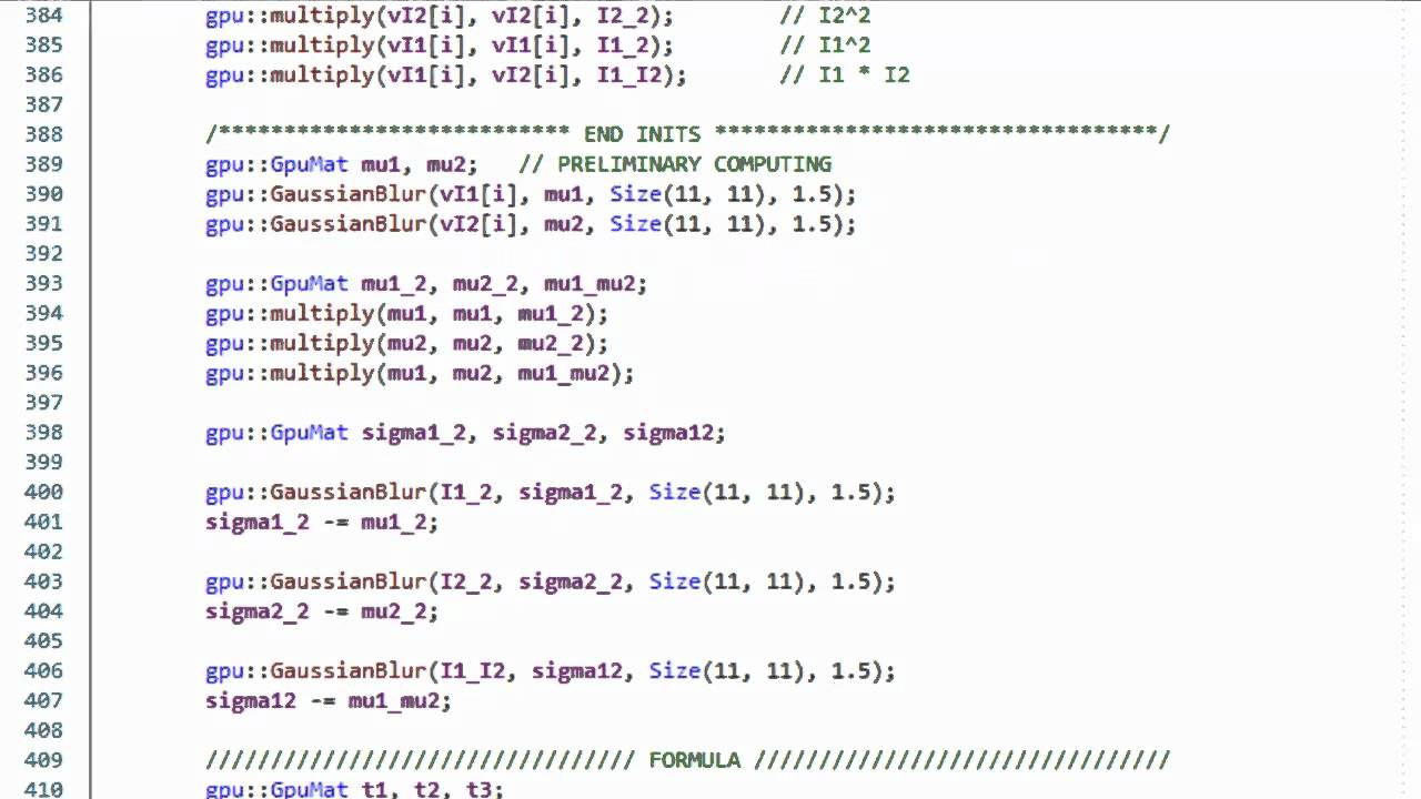 Similarity check (PNSR and SSIM) on the GPU