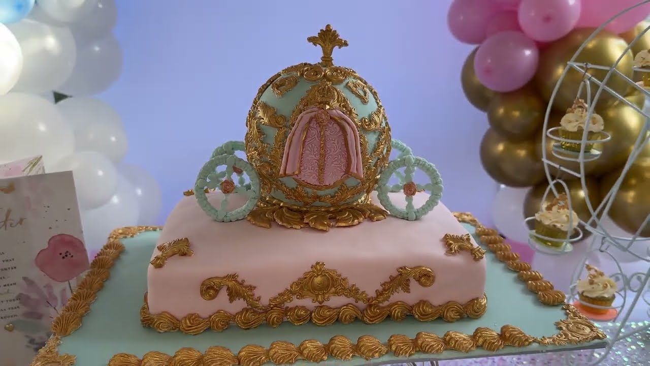 Princess Party 😁 Carriage Cake
