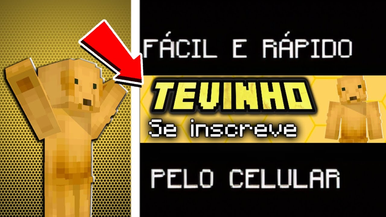 Como fazer banner para seu canal de Minecraft (pelo celular) 📱🎮