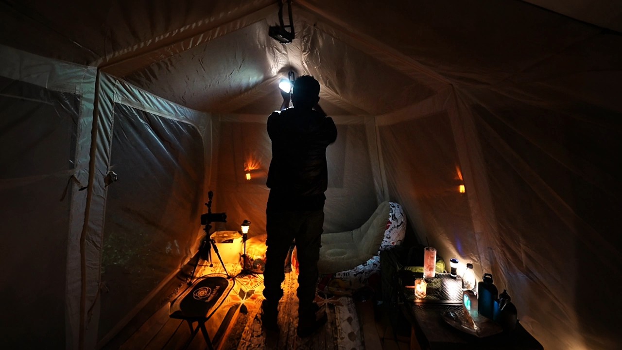 Кемпинг под сильным дождём ⛺🌧️ Уютная палатка и спокойная атмосфера