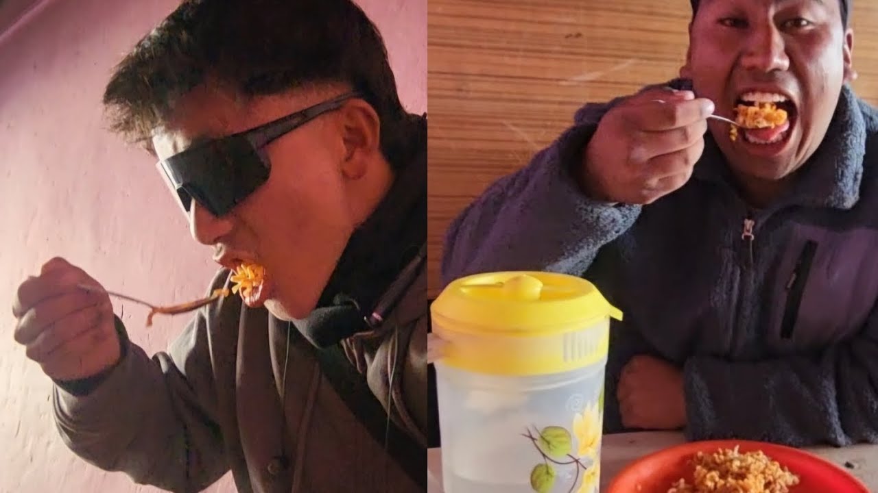 SPICY RAMEN CHALLENGE || ME AND MARA DOST  SKALZANG TSERING 🥵🥵