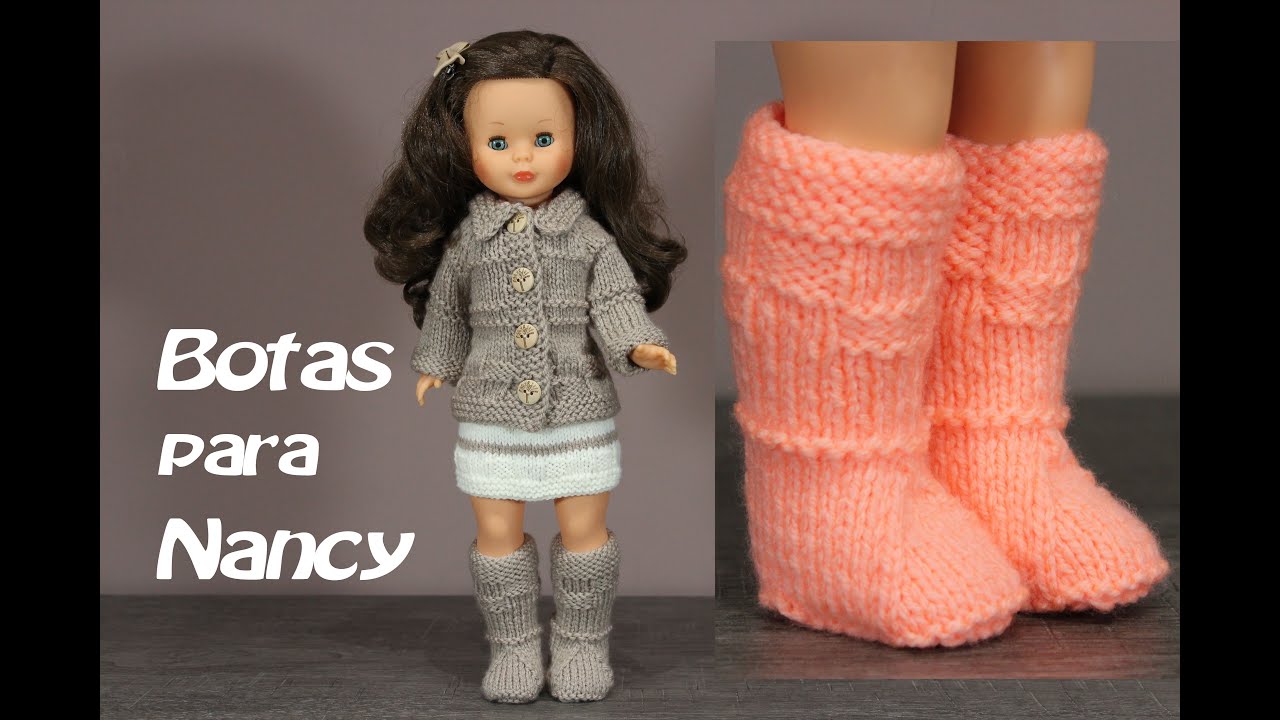 DIY Botas altas para Nancy a dos agujas
