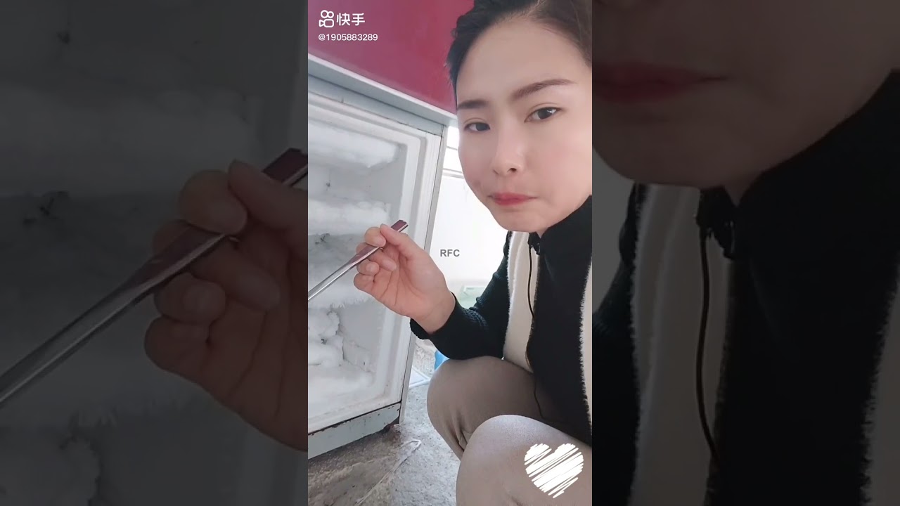 [ONLYBITES]🌨Compilation of Eating FreezerFrost straight from the RedFreezer ❄️☃️ICE ASMR☃️❄️ #6