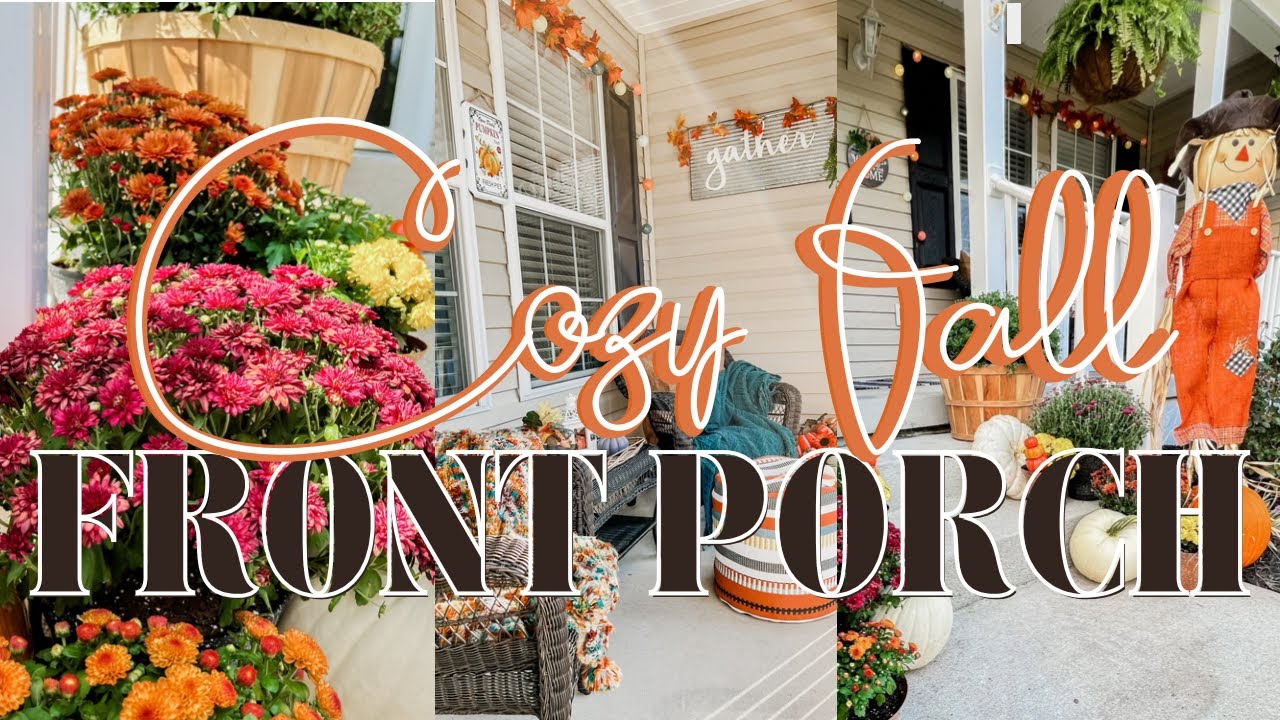 NEW COZY FALL FRONT PORCH CLEAN AND DECORATE :: FALL PORCH DECOR IDEAS :: DIY FALL FRONT PORCH 2022