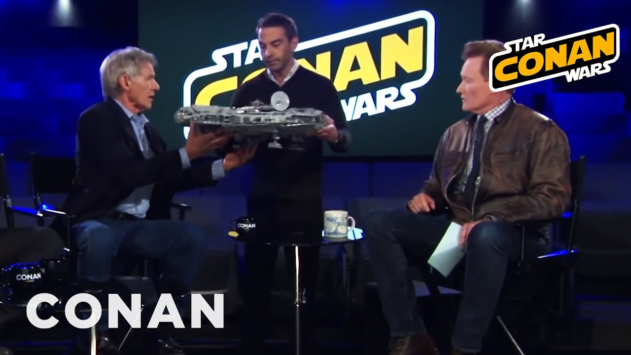 Jordan Schlansky Asks Harrison Ford To Sign His Millennium Falcon | CONAN on TBS