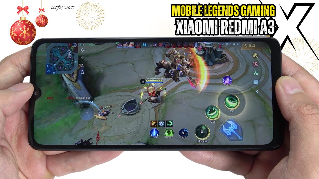 Xiaomi Redmi A3 Mobile Legends Gaming test | Helio G36