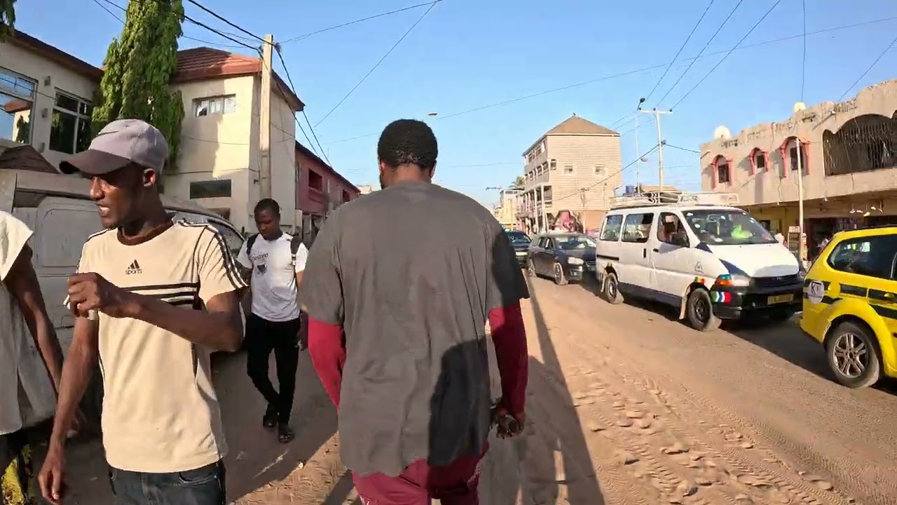 The Gambia 🇬🇲 4K Kololi New Road Drive & Real Life Walk Tour Busiest SEREKUNDA MARKET STREET Tour