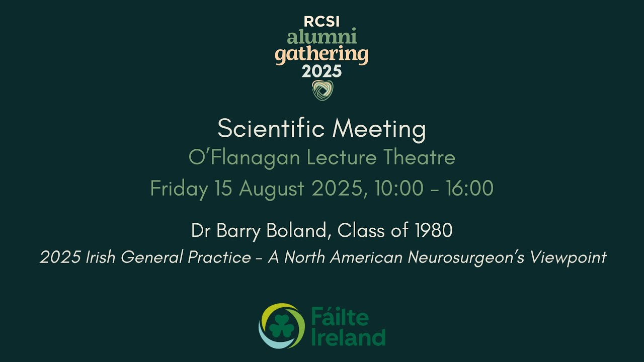 Scientific Meeting 2025: Dr Barry Boland (Class of 1980)