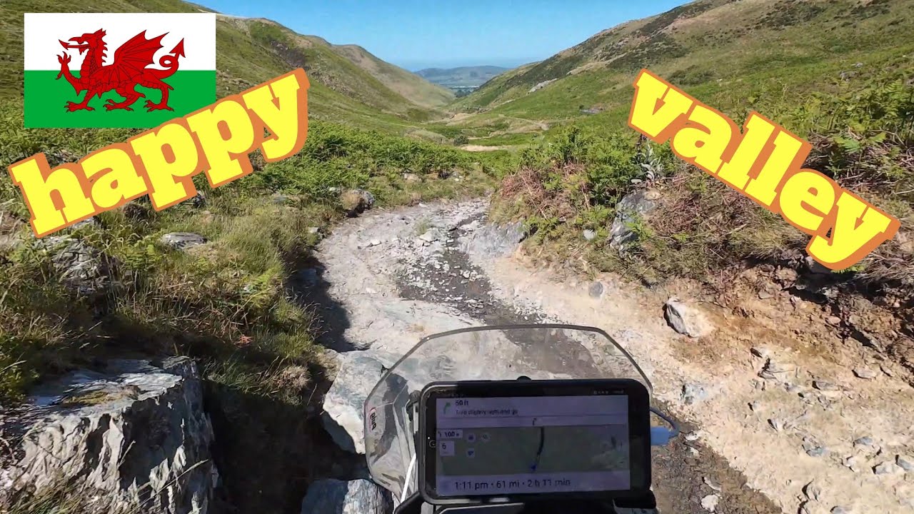 Happy valley on adventure bike's east to west welsh tet