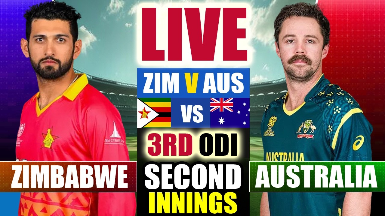 🔴LIVE: Australia 30/2 CHASING 272 TARGET vs Zimbabwe in 3rd ODI Match Live Audio Commentary