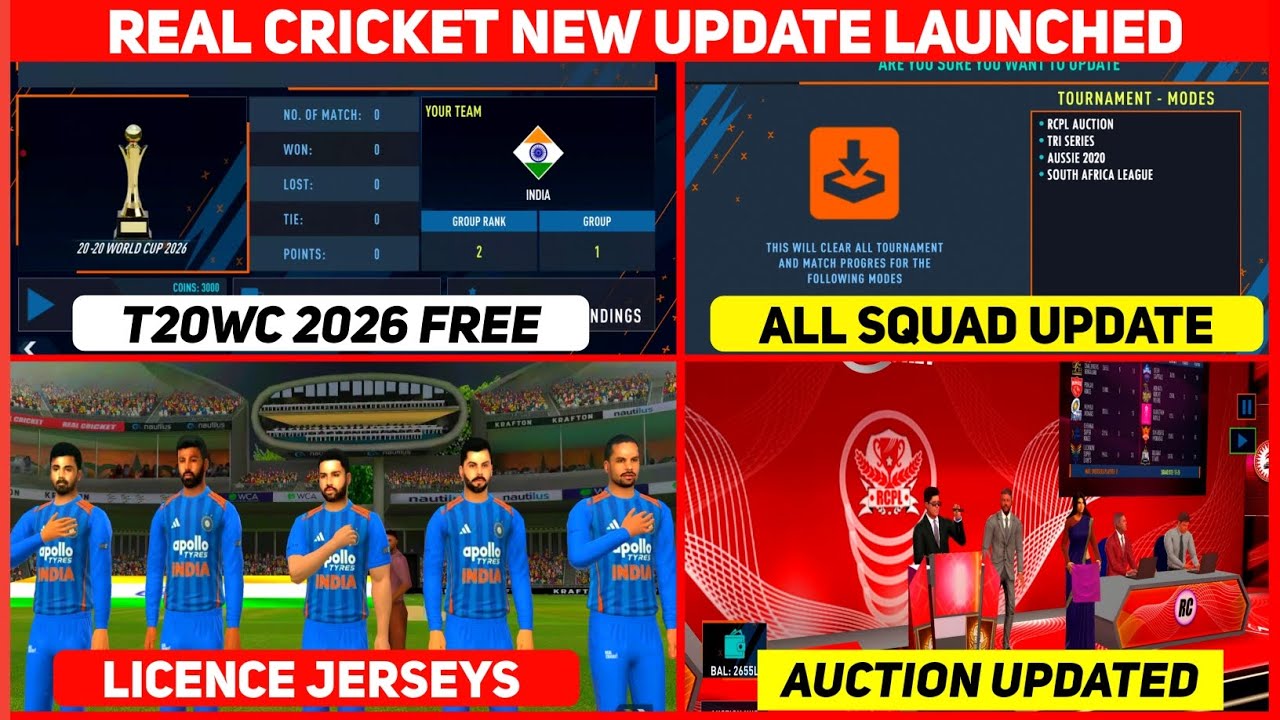 Real Cricket New Update Released | T20 World Cup 2026,New Jersey & More | Real Cricket Update 